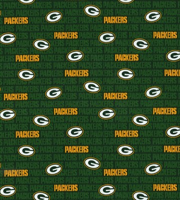 Green Bay Packers Mini Fabric, HALF YARD, Football Team 100% Cotton ...