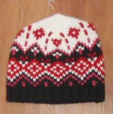 OLD NAVY BABY MULTI-PRINT KNIT BEANIE HAT - SIZE 0-3 MOS./XSMALL