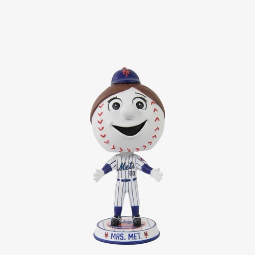 Mrs. Met New York Mets Mini Bighead Bobblehead MLB Baseball