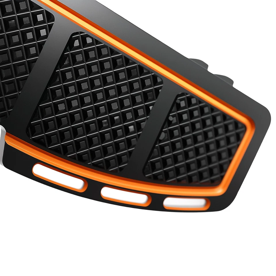 1 Tableros de piso negro naranja corte diamante para Harley Touring Street Glide FLHX Foto 4 de 4