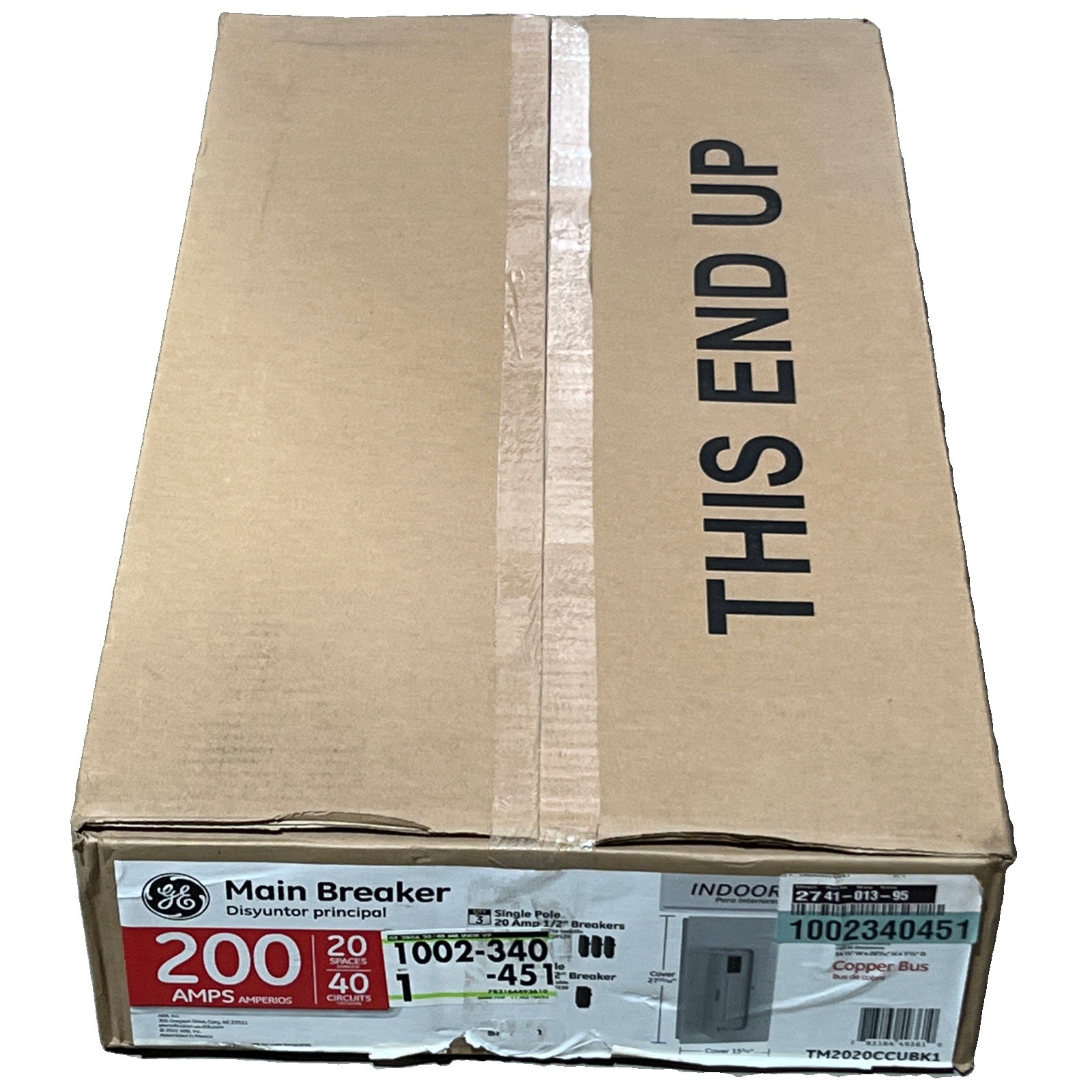NEW!! GE PowerMark Gold 200 Amp 20/40 Indoor Main Breaker Panel - TM2020CCUBK1