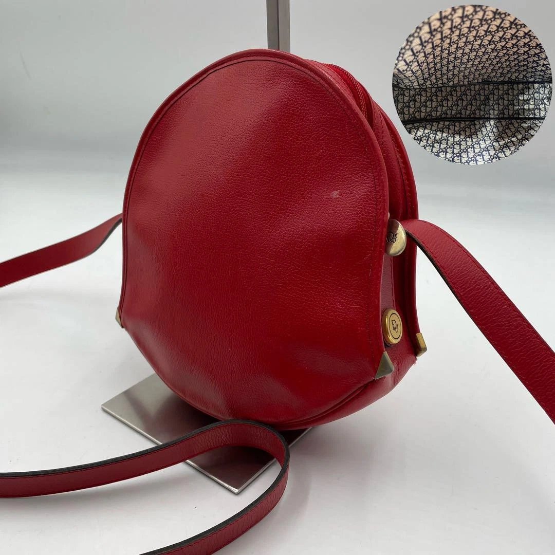 Sac bandoulière Christian Dior trotteur cuir rouge