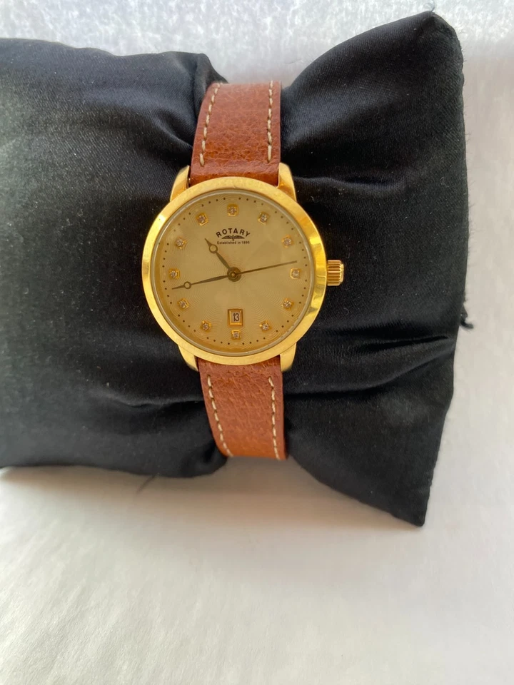 Rotary Womens Quartz Swiss Movement 50MT WR Date Leather Strap Watch LS03462 - Image 3 of 4