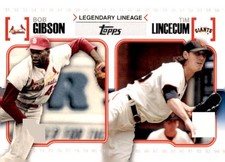 2010 Topps #LL24 Bob Gibson / Tim Lincecum Legendary Lineage