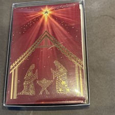 New In Box Hallmark Religious Christmas Boxed Cards, Nativity Scene Star Rare