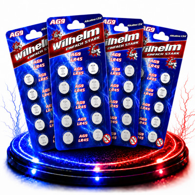 40 x Nemt Cell AG9 Knopfzellen Knopfbatterien Uhrenbatterien Blisterpack