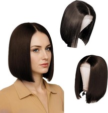Human Hair Wig,Bob Wig withLace Front, Pre Plucked Natural Hairline Wig for Wome