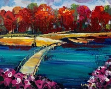 Original Acrylic Painting -Listorad -  Landscape  - CLEARANCE SALE