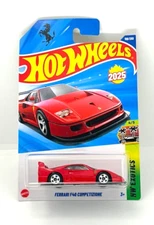 Hot Wheels 2025 Case-K FERRARI F40 COMPETIZIONE LONG CARD with FREE Protector