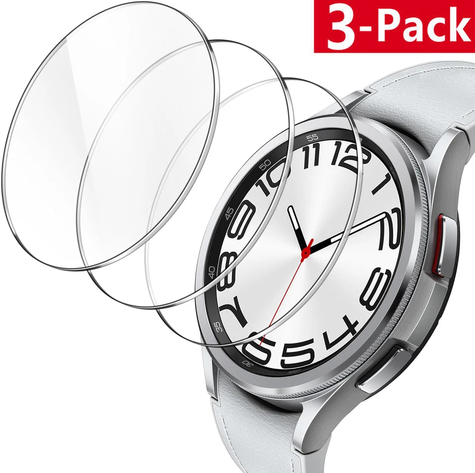 3x Tempered Glass Screen Protector for Samsung Galaxy Watch 6/7/8 Classic43/47
