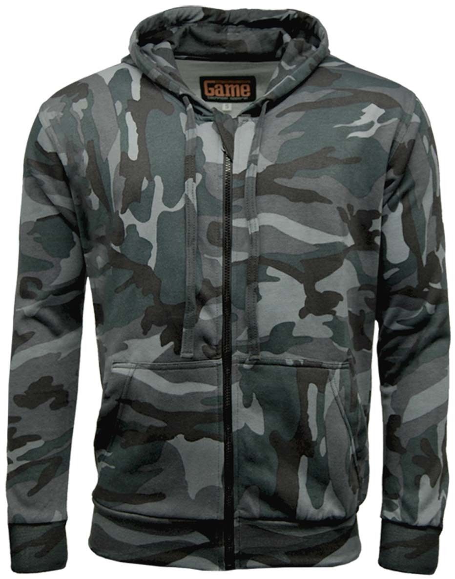 Camouflage Full Zip Hooded Fleece Hoodie Top eBay