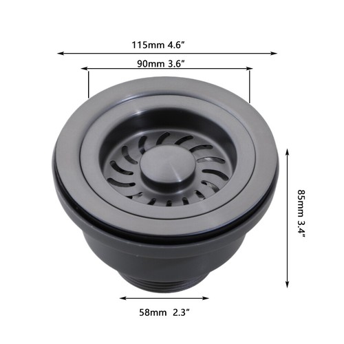 Stainless Steel Kitchen Sink Strainer Stopper Waste Plug Sink Filter Type Basin - Picture 3 of 27