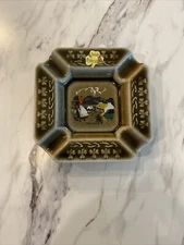 Vintage Irish Porcelain Ashtray Made In Ireland Lady & Homes 4" x 4"