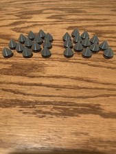 Spikes For Crocs, 3D printed pointy charms, 26 piece set In Gray