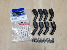 Spark Plug Wire Coil Boot Kit Taylor 46069 Black Silicone for Chevy LS-Series