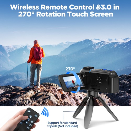 Video Camera Camcorder 4K 48MP 16X Digital Zoom IR Night Vision Touchscreen 32GB - Picture 6 of 8