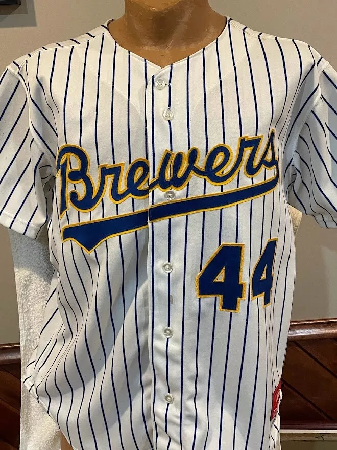 milwaukee brewers hank aaron jersey