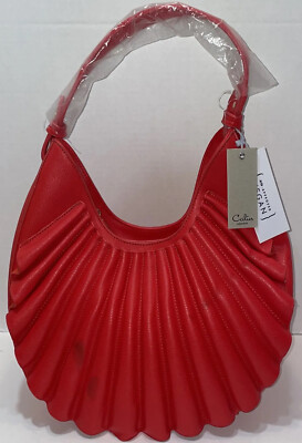 Colin Collection Purse Shoulder Bag Clam Shell Design in Red  (New With Defects)
