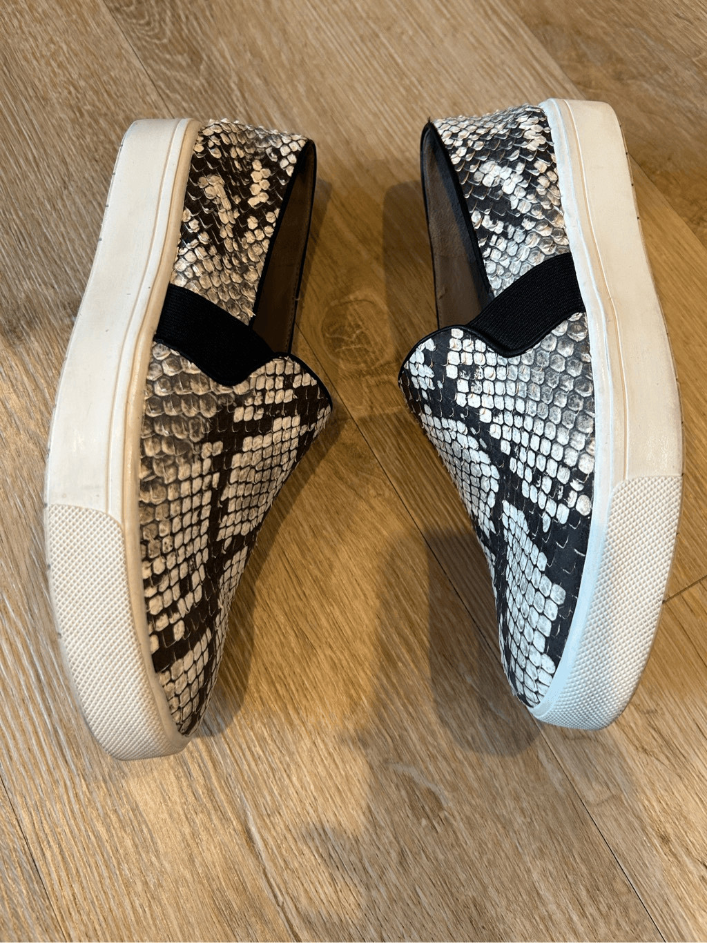 Vince python snake embossed slip on sneakers blac… - image 3