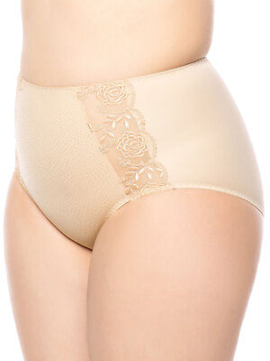 Ulla Dessous Ella 3610 Miederslip mit Schnürlistickerei in Biskuit