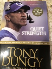 Quiet Strength Tony Dungy Signed Colts Nfl Book Beautiful Signature