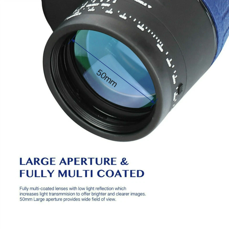 7X50 Waterproof Binoculars with Rangefinder Compass HD BAK4 for Hunting Briding - Image 3 of 4