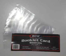 1 pack BCW Booklet Card Sleeves 7 3/8 x 2 11/16 Horizonal (100 per pack)