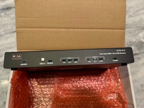 Hall Technologies ULTRA-4K-R Dual-Head HDMI and USB 2.0 KVM Extender (Receiver)