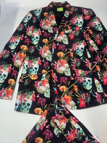 Funny Suits Anzug Totenkopf Gr. 56 / XXL Opposuits NEU Karneval Fasching - Bild 2 von 11