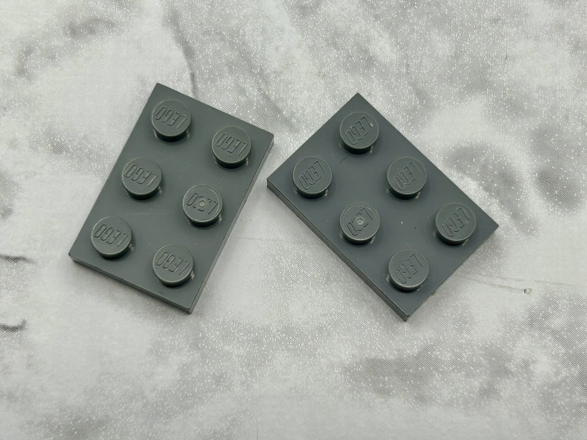 LEGO Parts Lot x (2) Ct ~ Dark Bluish Gray Plate 2 x 3 ~ No 3021
