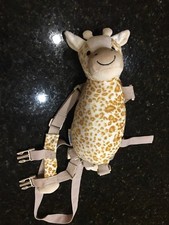 Goldbug Animal 2 in 1 Harness Giraffe Tan and White Giraffe plush