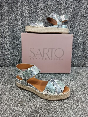 Franco Sarto Oak by Sarto Ocean Wave Espadrille Platform Sandals Size 7.5  for sale online | eBay