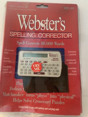 Franklin Webster's Spelling Corrector Word Games NCS-101 New Sealed