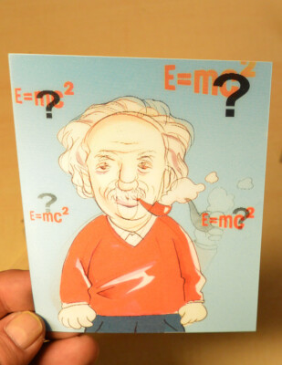 3D HOLOGRAMM Postkarte Karte | Motiv Albert Einstein E=mc²