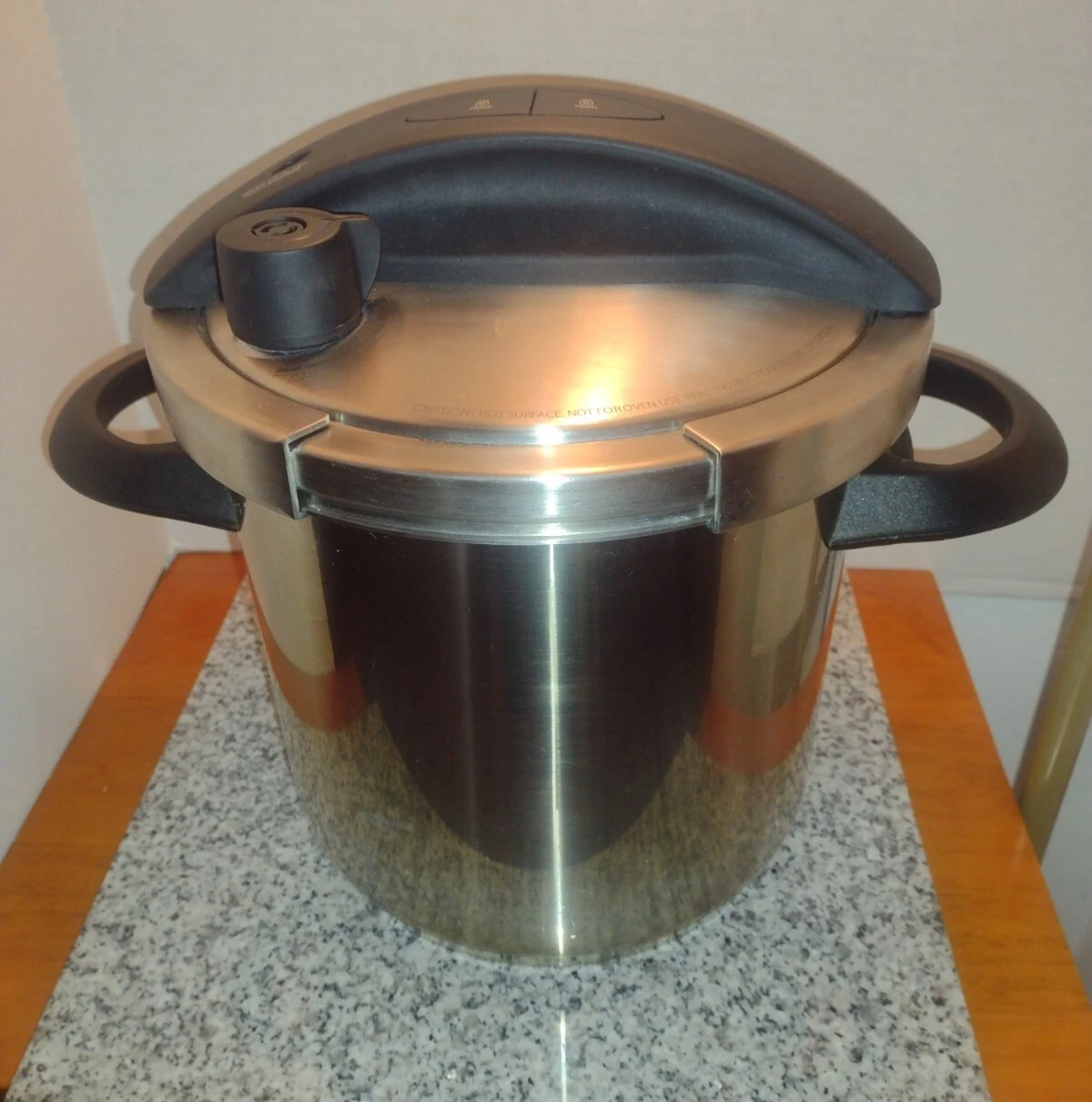 Culina One-Touch Pressure Cooker. 6 Qt. Stovetop Stainless Steel w/Steamer.