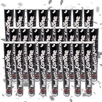 24X Partypopper XL Party Popper Konfettikanone Konfettiregen Silber Konfetti
