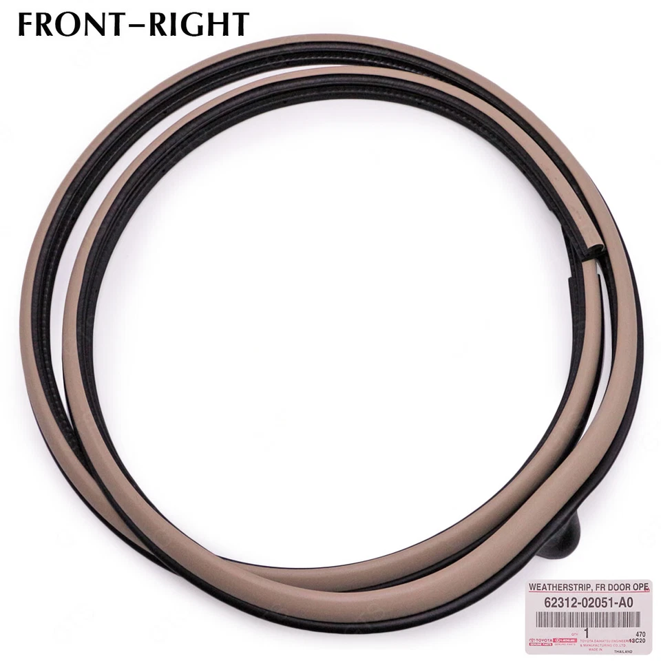 Front Right Door Rubber Weatherstrip Seal Fits Toyota Corolla Altis 2001 2007 Foto 4 de 4