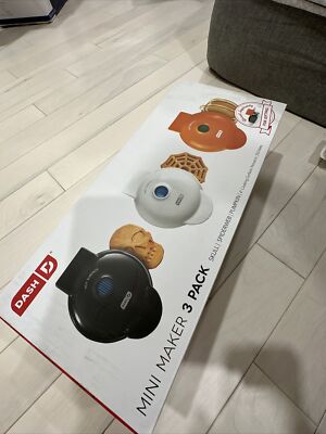 Dash Halloween Mini Waffle Maker Set of 3- Pumpkin-Skull-Spider Web  Halloween