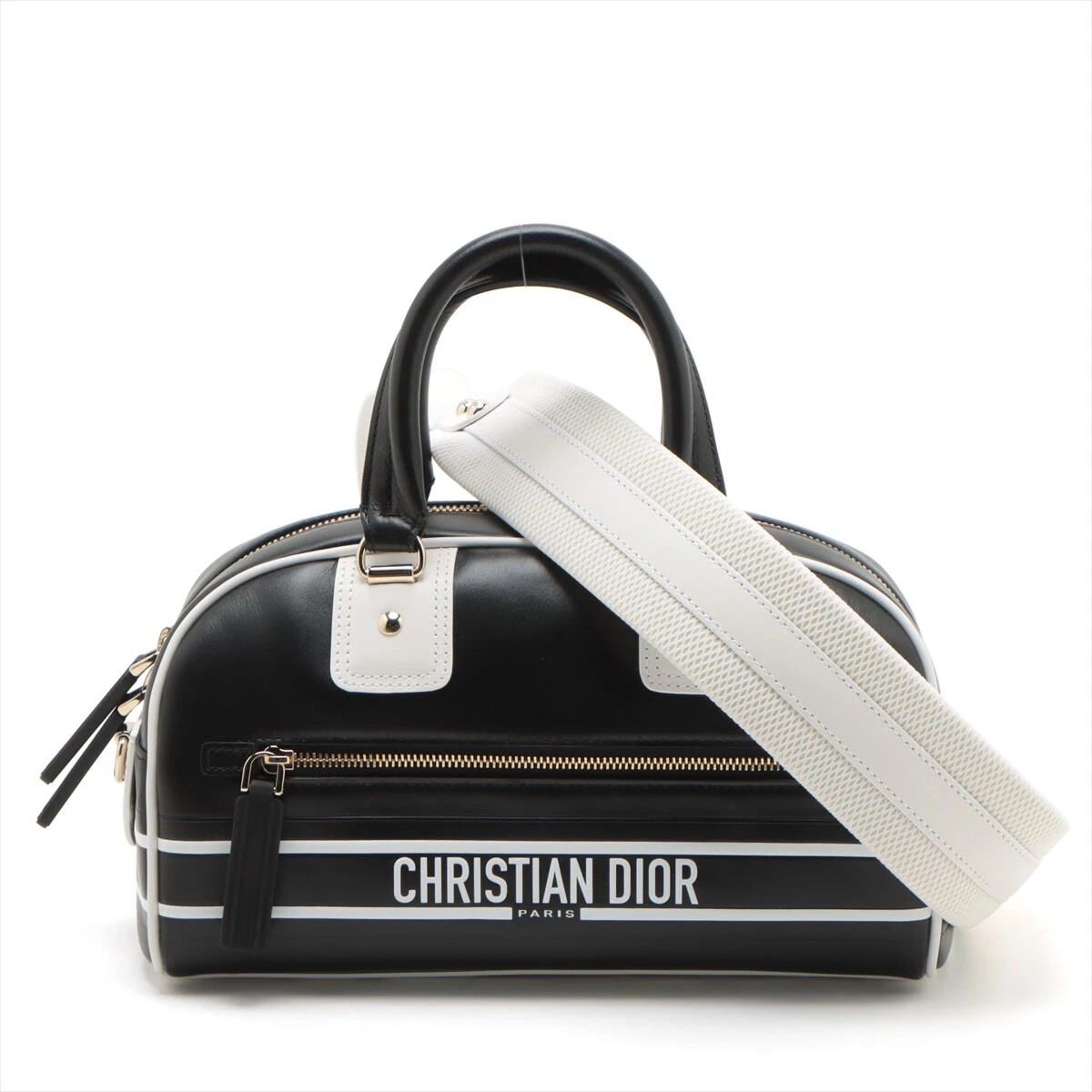 Sac à main Christian Dior Vaib cuir 2 voies noir