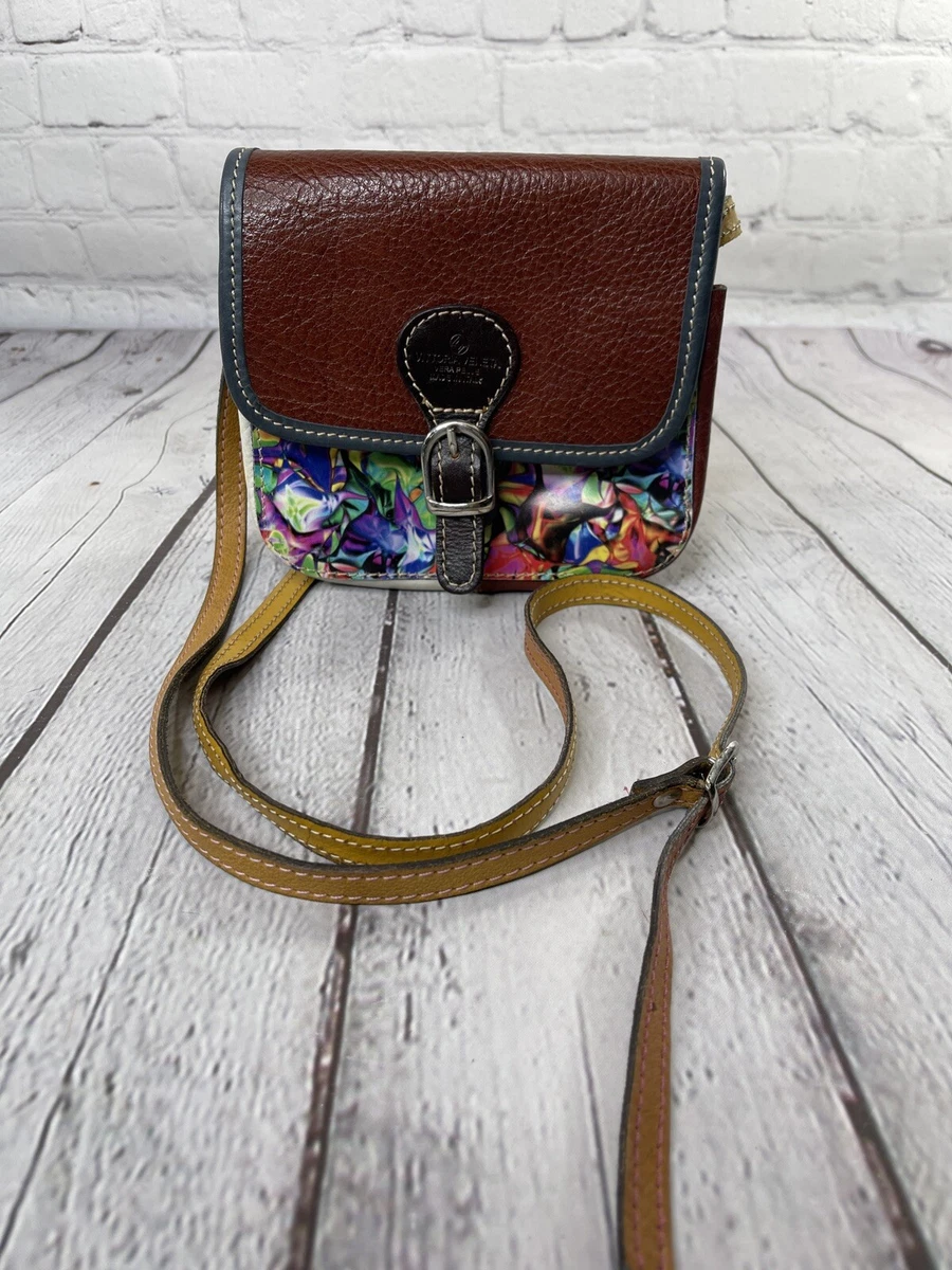 Vera Pelle Brown Leather Purse, Strap. Italy