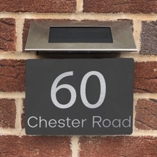 House Number Plaques House Sign Numbers With Solar Light Door Number Plaque Lamp