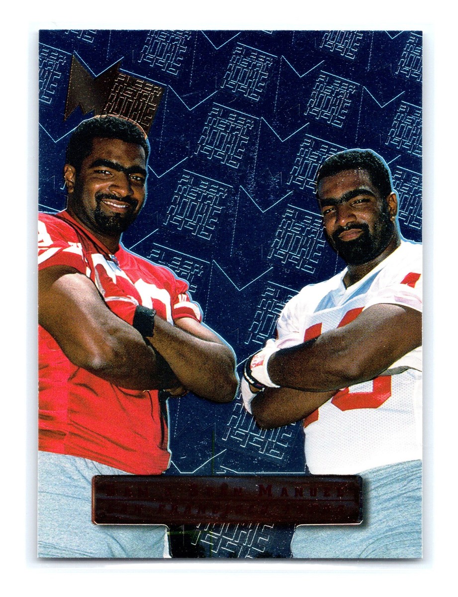 1996 Fleer Metal Football #139 Sam Manuel / Sean Manuel Rookie RC
