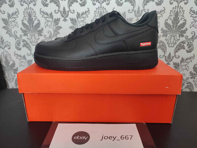 Supreme Nike Air Force 1 Low Black - US 10 / UK 9 / EU 44 - FACTORY Deadstock