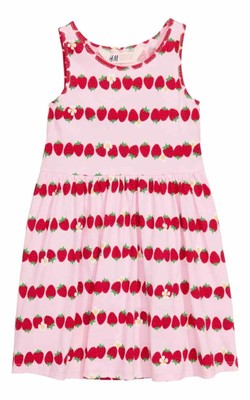 h&m strawberry dress