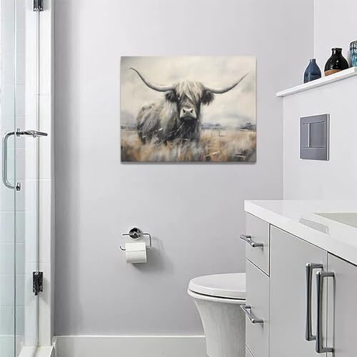 Country Wall Art Farm Cow Large Wall Decor for Living Room 12"x16