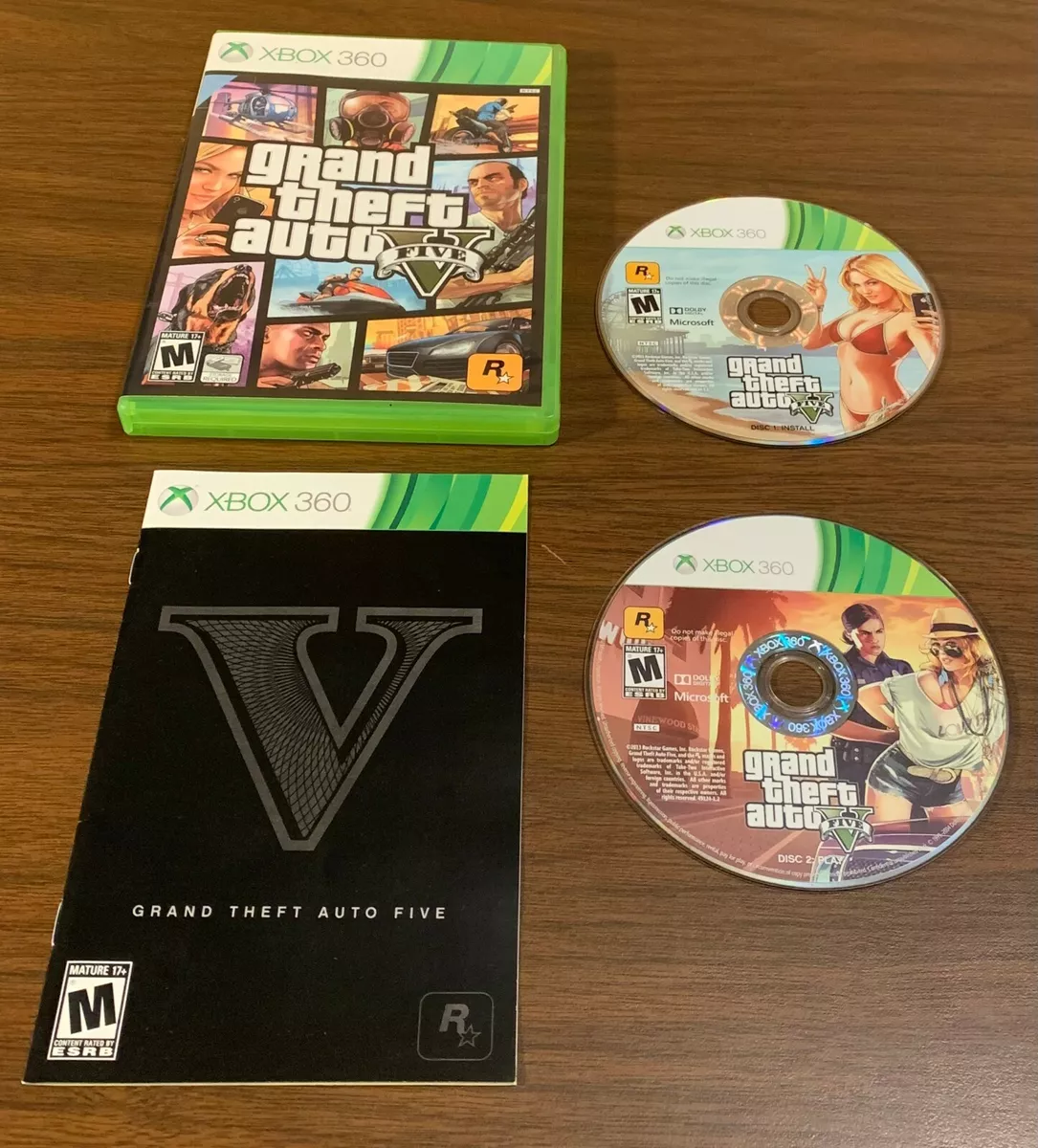 Grand Theft Auto V GTA 5 - Xbox 360 - Case and Manual Only