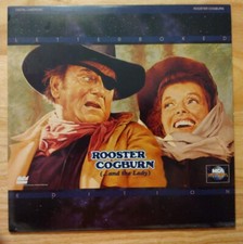 ROOSTER COGBURN Laserdisc  NOT A DVD  John Wayne Kate Hepburn NM