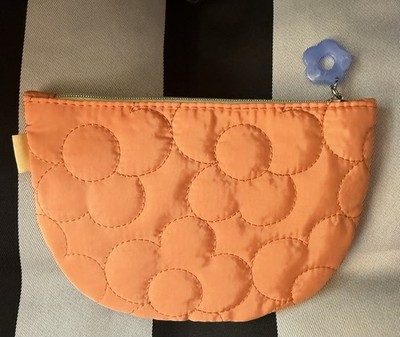 Ipsy Glam Bag 2025 Makeup Cosmetic Peach Bag Ipsy Branded pull Zip Close NEW!