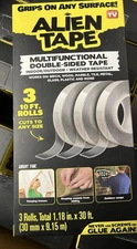 Set of 2 - Alien Tape Double Sided Tape Heavy Duty 3 Rolls of 10 Ft.