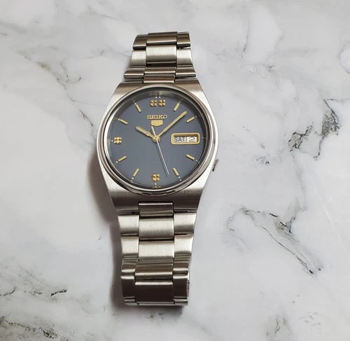 Seiko SKXL49 1991 Blue Smooth Sunburst Dial Retro Ultra Rare Vintage Auto JDM SS